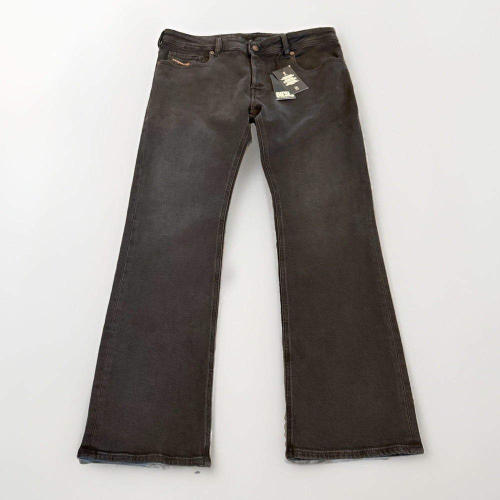 Diesel 2007 Zatiny Slim Bootcut Jeans Black Denim Mens‎ 36/32 NWT Button Fly